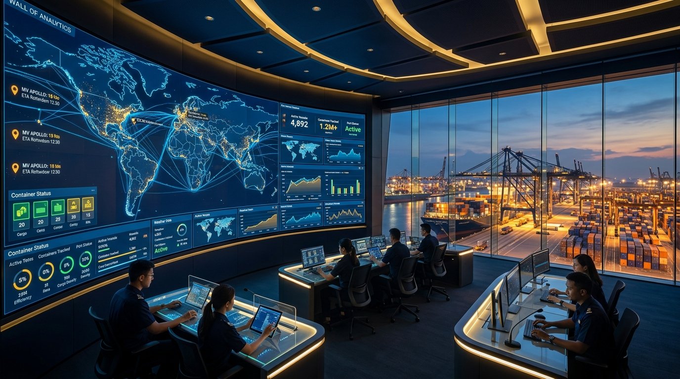 Global freight operations control center and real-time cargo monitoring